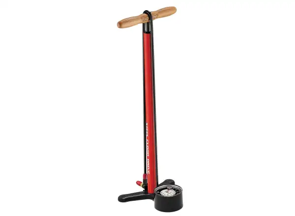 Lezyne Steel Floor Drive dielenská pumpa červená
