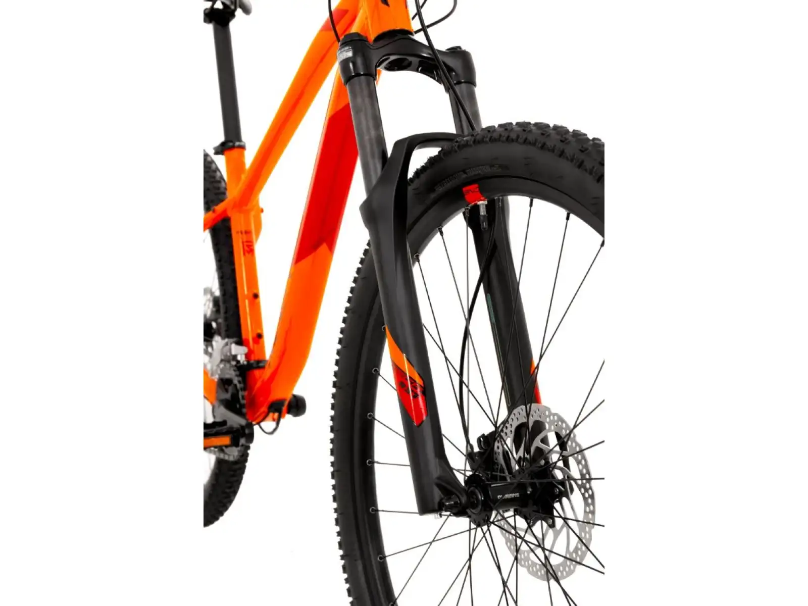 Rock Machine Blizz 10-29 gloss neon orange/dark red/black horský bicykel
