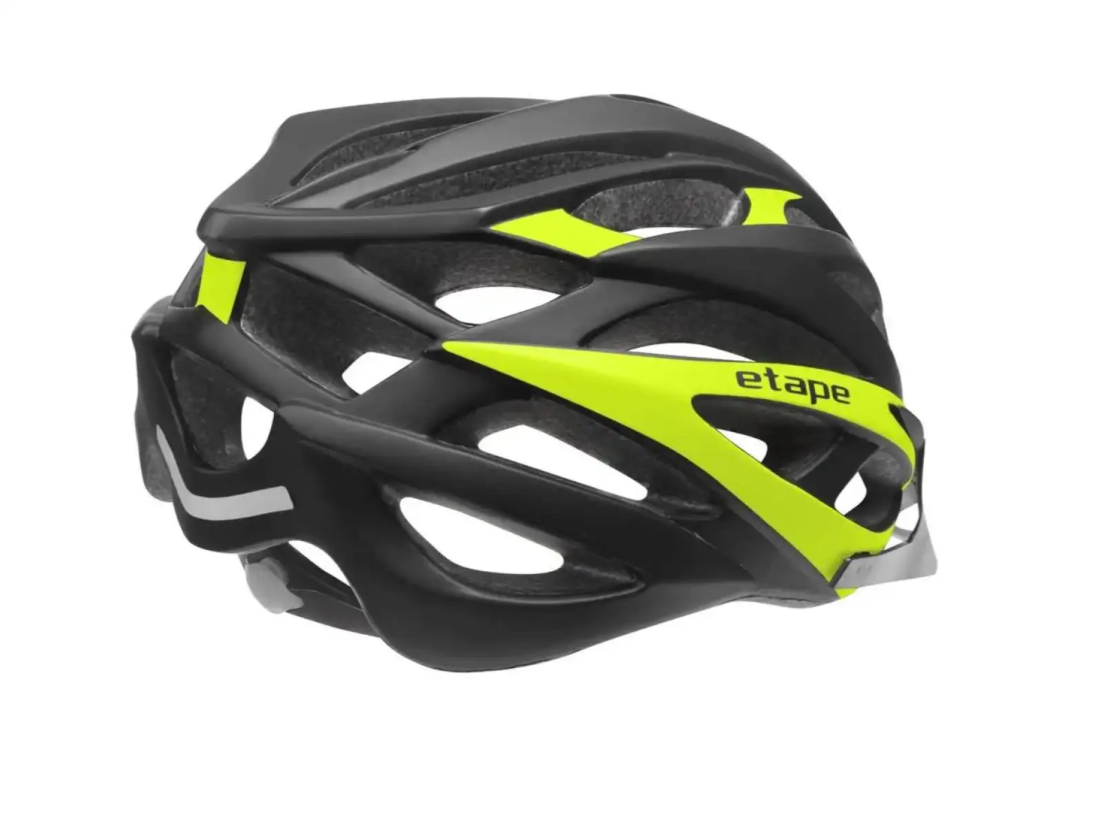 Etape Magnum cyklistická prilba čierna/žltá fluo mat