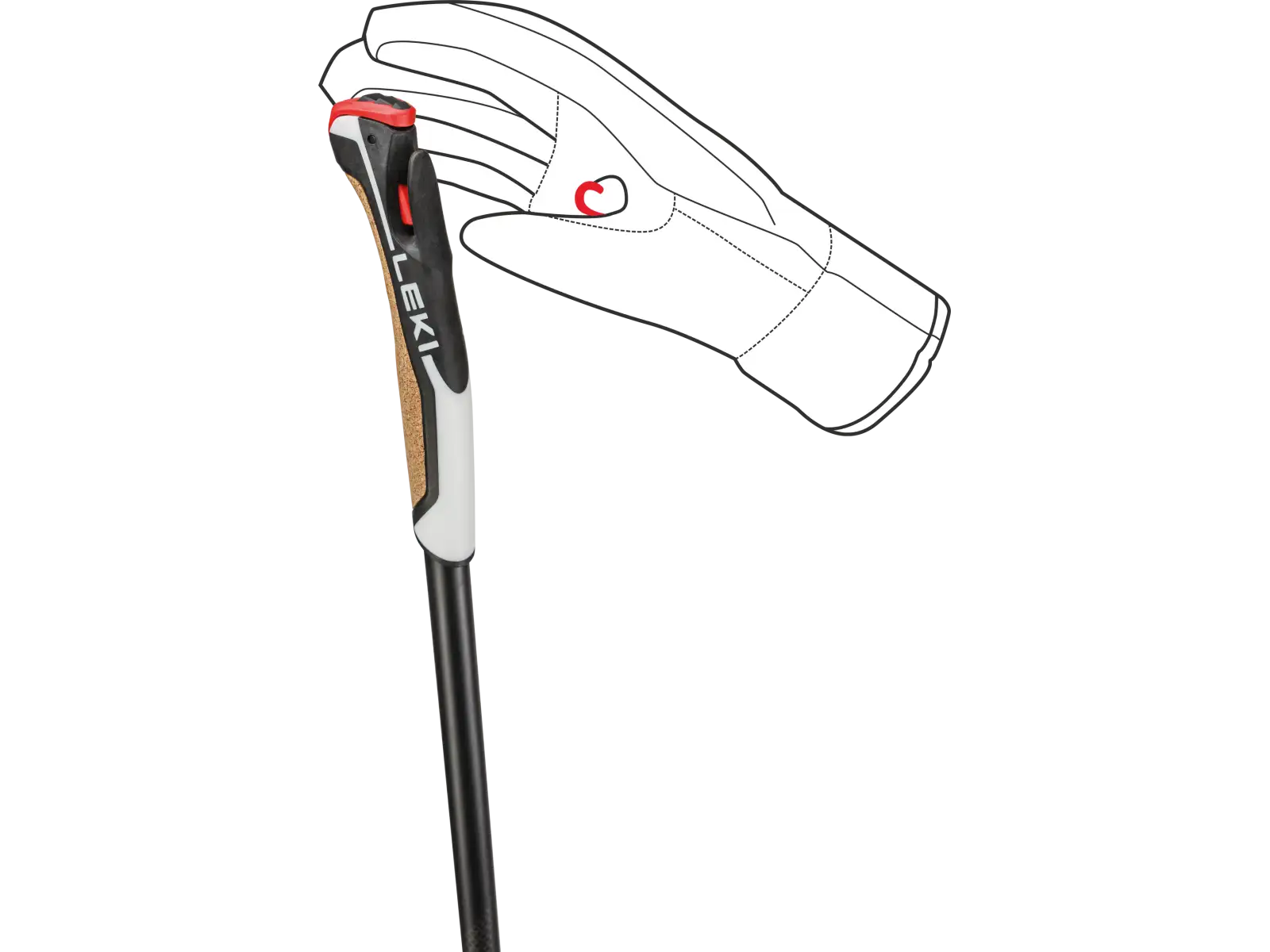 Leki PRC 750 bežecké palice Black-white-dark Anthracite