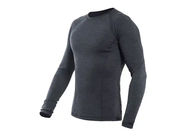 Sensor Merino Bold pánske tričko dlhý rukáv Anthracite Gray