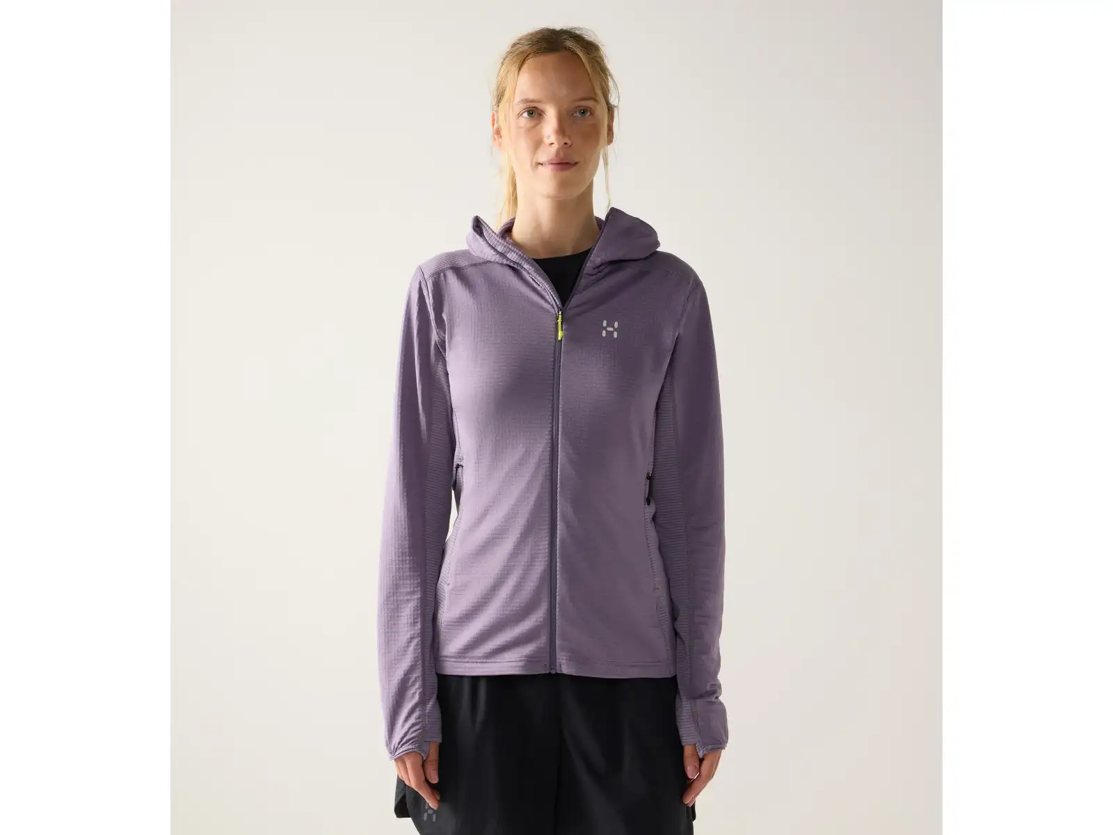 Haglöfs L.I.M Mid Multi Hood dámska mikina s kapucňou Purple Fog