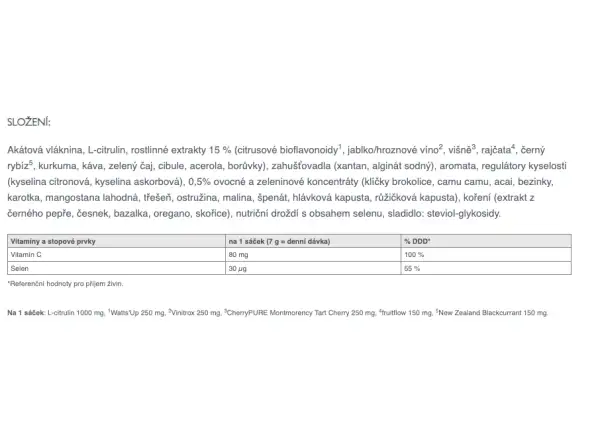 Sponser Nitroflow Performance 10 x 7 g prírodný antioxidačný komplex