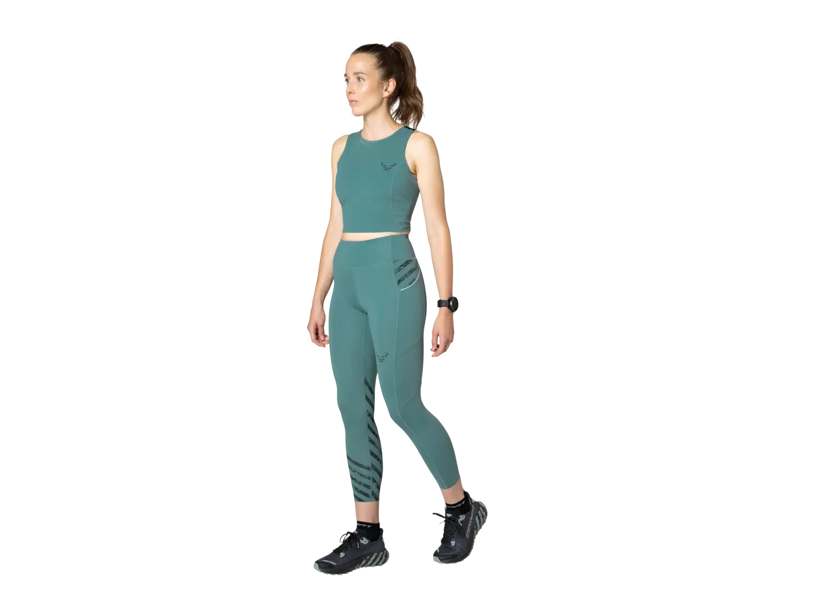 Dynafit Trail Crop Top dámske tričko bez rukávov Atlantic