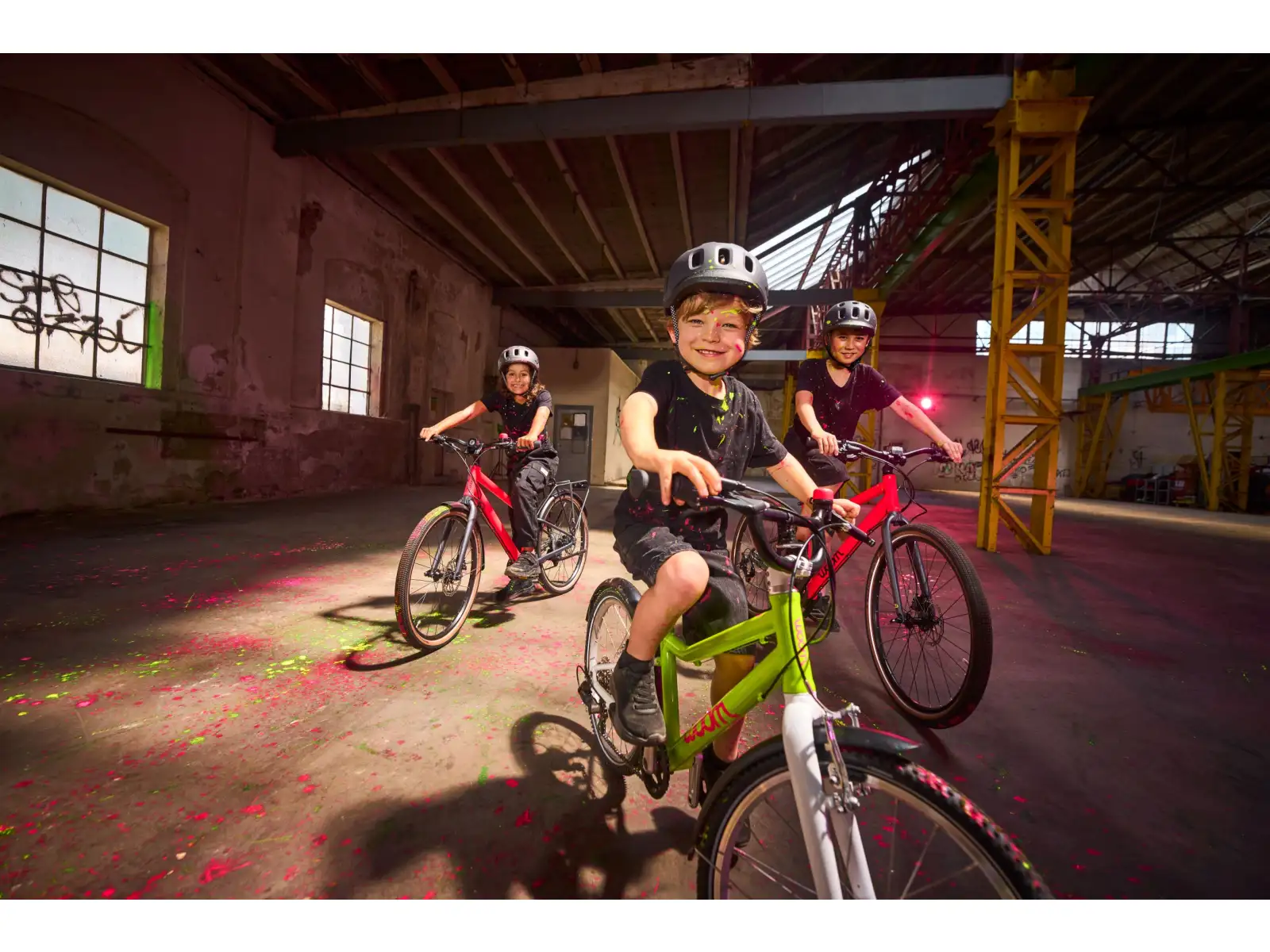 Woom GO 4 detský bicykel neon lime