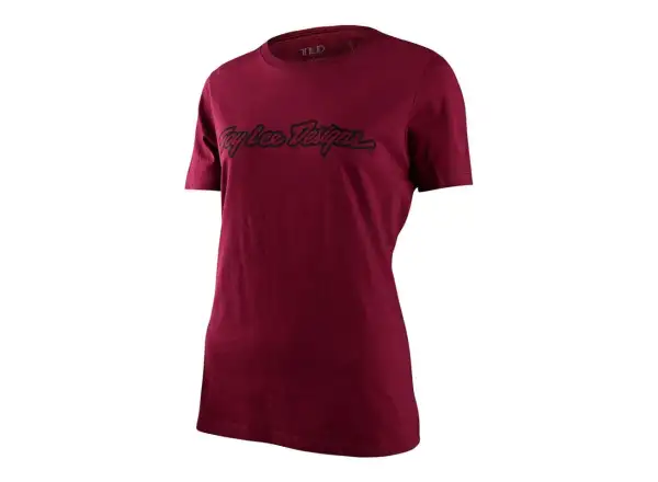 Dámske tričko s krátkym rukávom Troy Lee Designs Signature Maroon