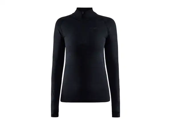 Craft CORE Dry Active Comfort Zip dámske tričko dlhý rukáv čierna