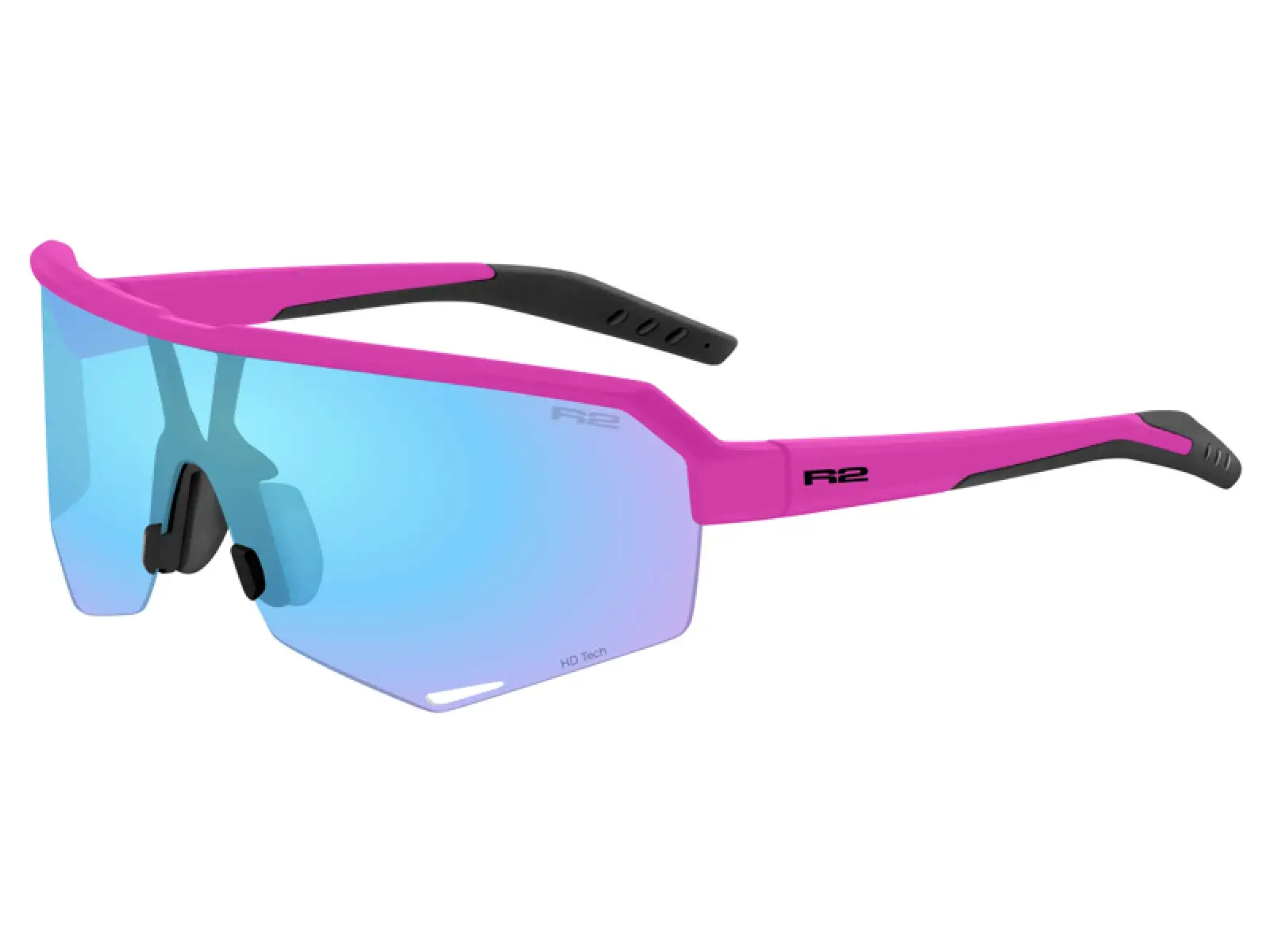 R2 Fluke slnečné okuliare matný neonovo magenta ružový/sivá