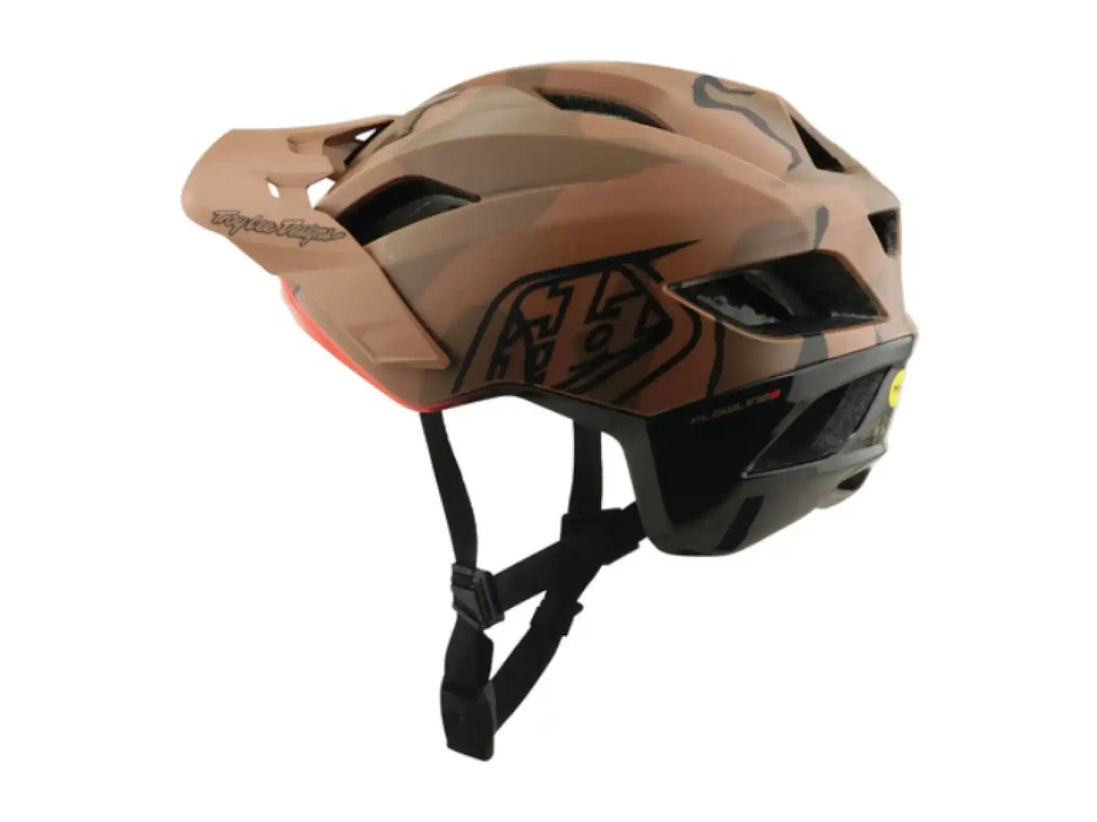 Troy Lee Designs Flowline SE MIPS prilba Badge Sienna Camo