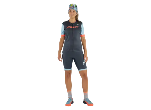 Dynafit Ride Light Full Zip Dámsky dres s krátkym rukávom Blueberry/Marine Blue