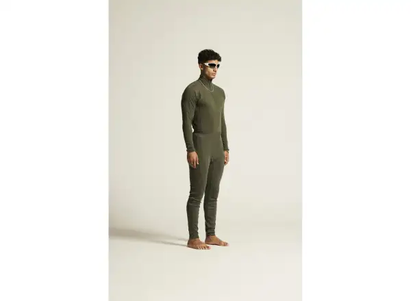 Craft ADV Wool Merino pánske tričko dlhý rukáv so zipsom zelená