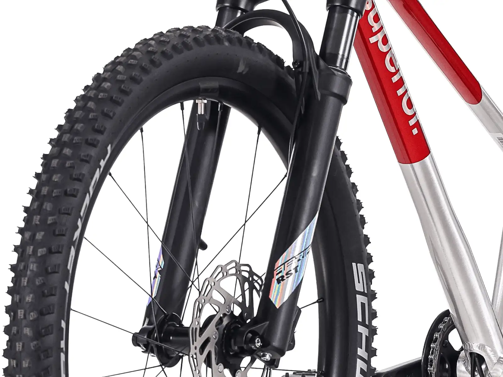 Superior TEAM 24 detský bicykel Gloss Brushed Alu / Red
