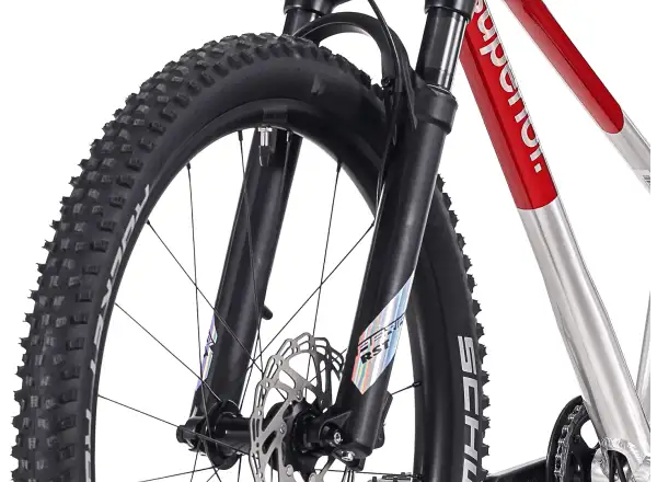 Superior TEAM 24 detský bicykel Gloss Brushed Alu / Red