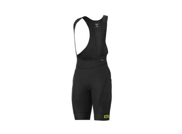 Alé R-EV1 Agonista Plus pánske kraťasy s vložkou a trakmi black/fluo yellow
