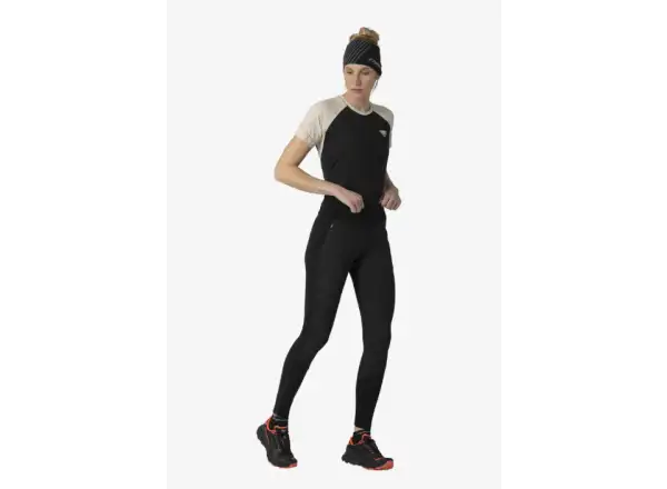 Dynafit Alpine Softshell Hybrid dámske bežecké nohavice Black Out