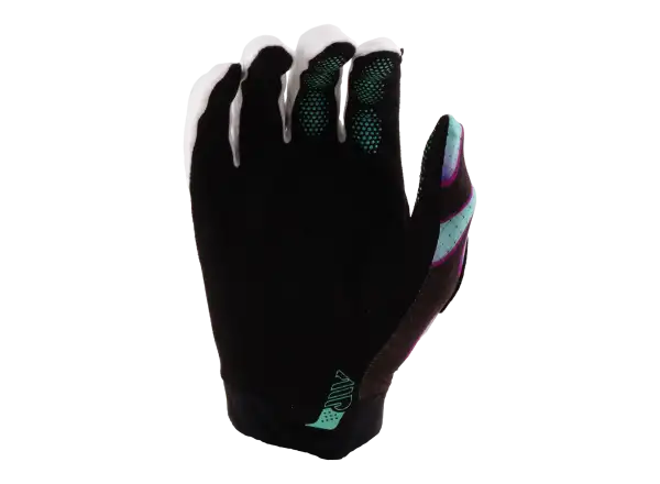 Troy Lee Designs Youth Air Overspray detské rukavice Black/Real Teal