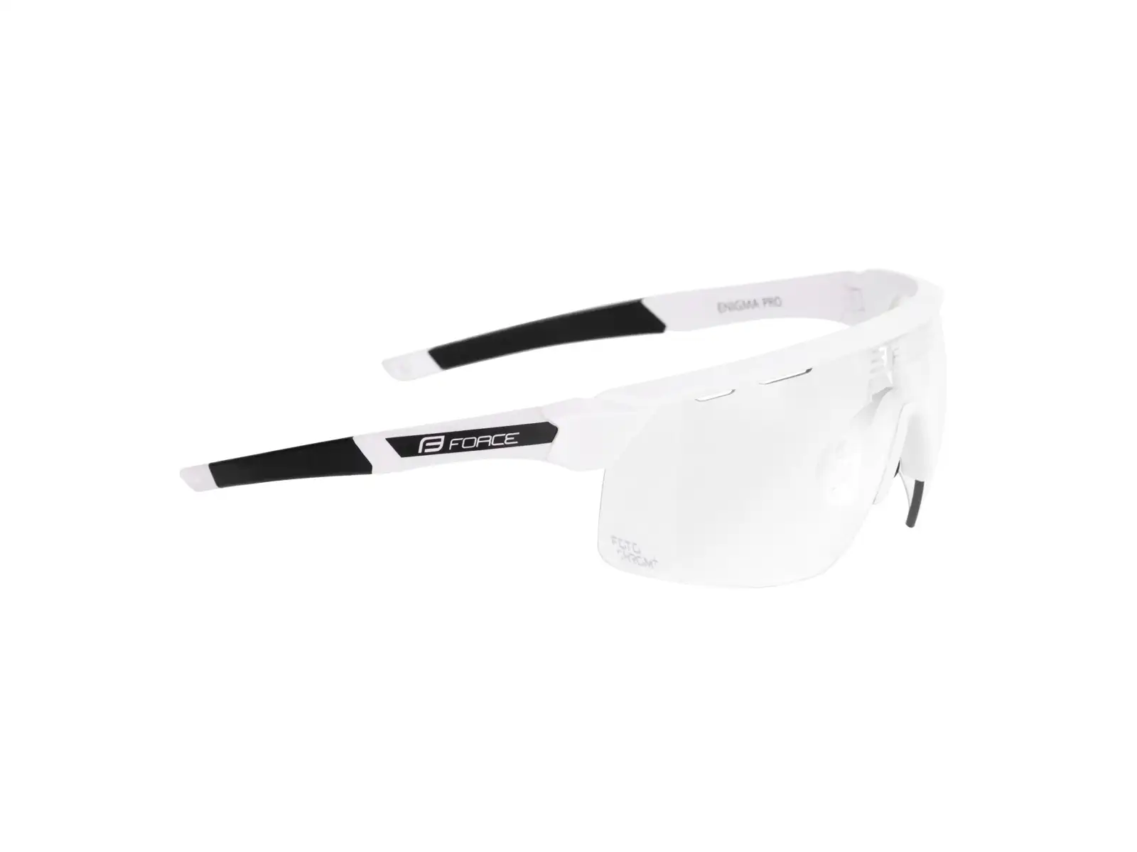 Force Enigma Pro cyklistické okuliare biele lesk/fotochromatické sklo