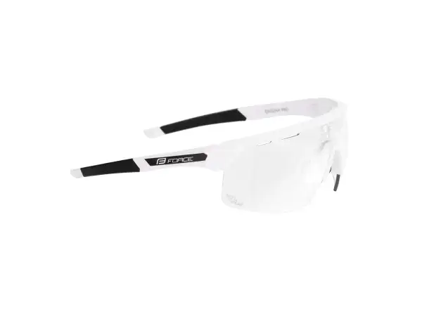 Force Enigma Pro cyklistické okuliare biele lesk/fotochromatické sklo