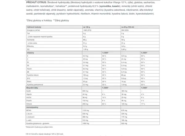 Sponser Long Energy hypotonický nápoj s peptidmi 1200 g