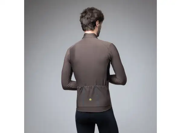 Alé Klimatik K-Idro pánsky zateplený cyklistický dres Coffee