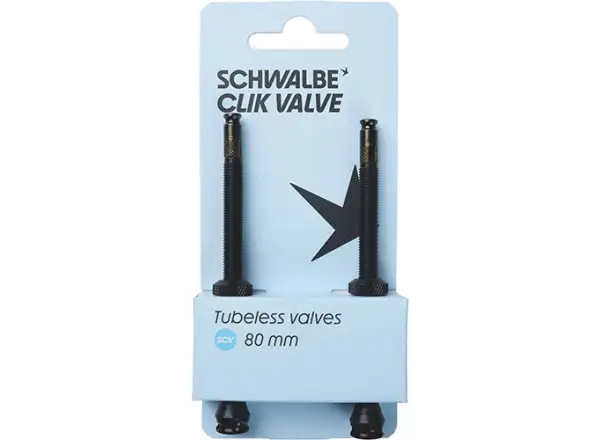 Schwalbe Clik bezdušové ventilky 80 mm čierna