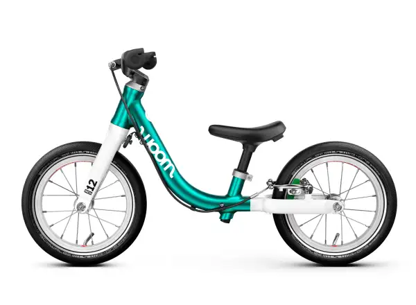 Woom GO 1 Metallic Turquoise 12 detské odrážadlo