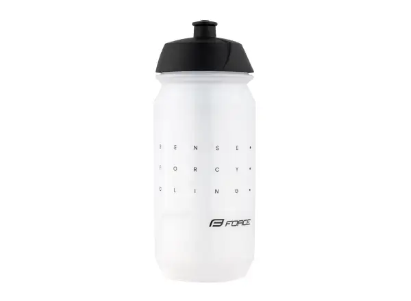 Force Sense cyklistická fľaša 500 ml transparentná/čierna