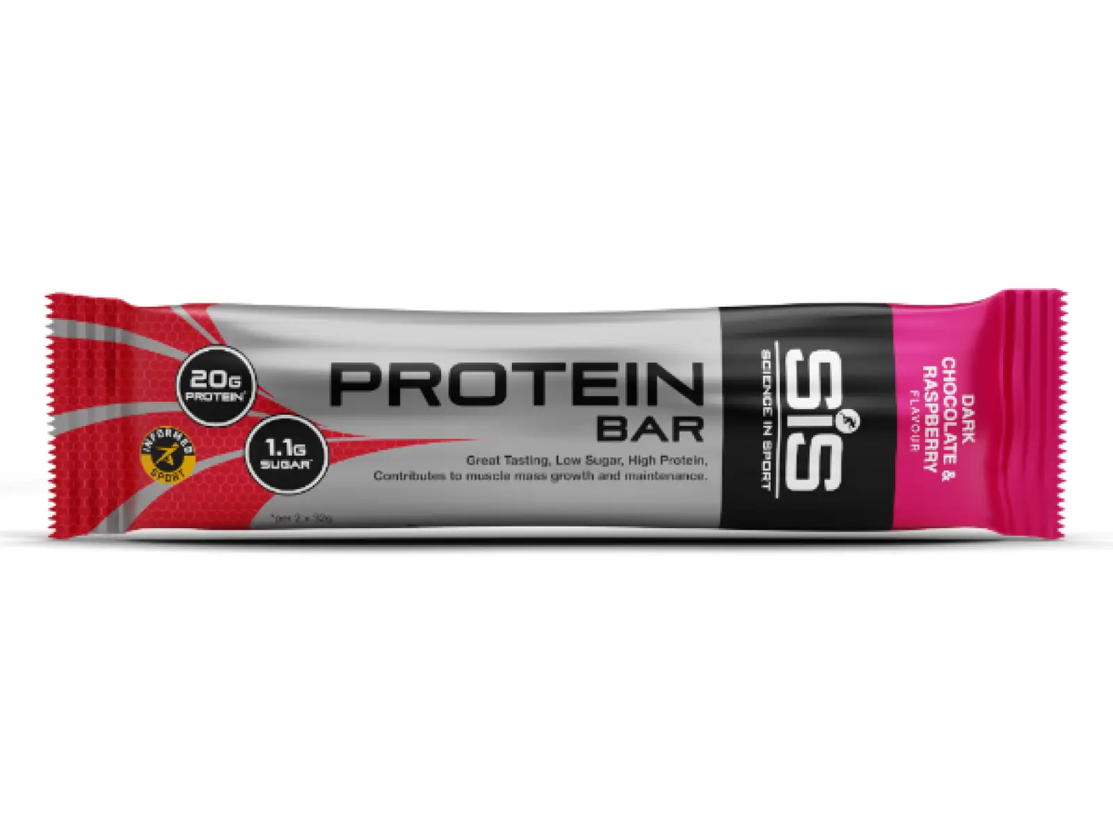 SiS Bar Protein Bar Tmavá čokoláda Rasp 2x32 g