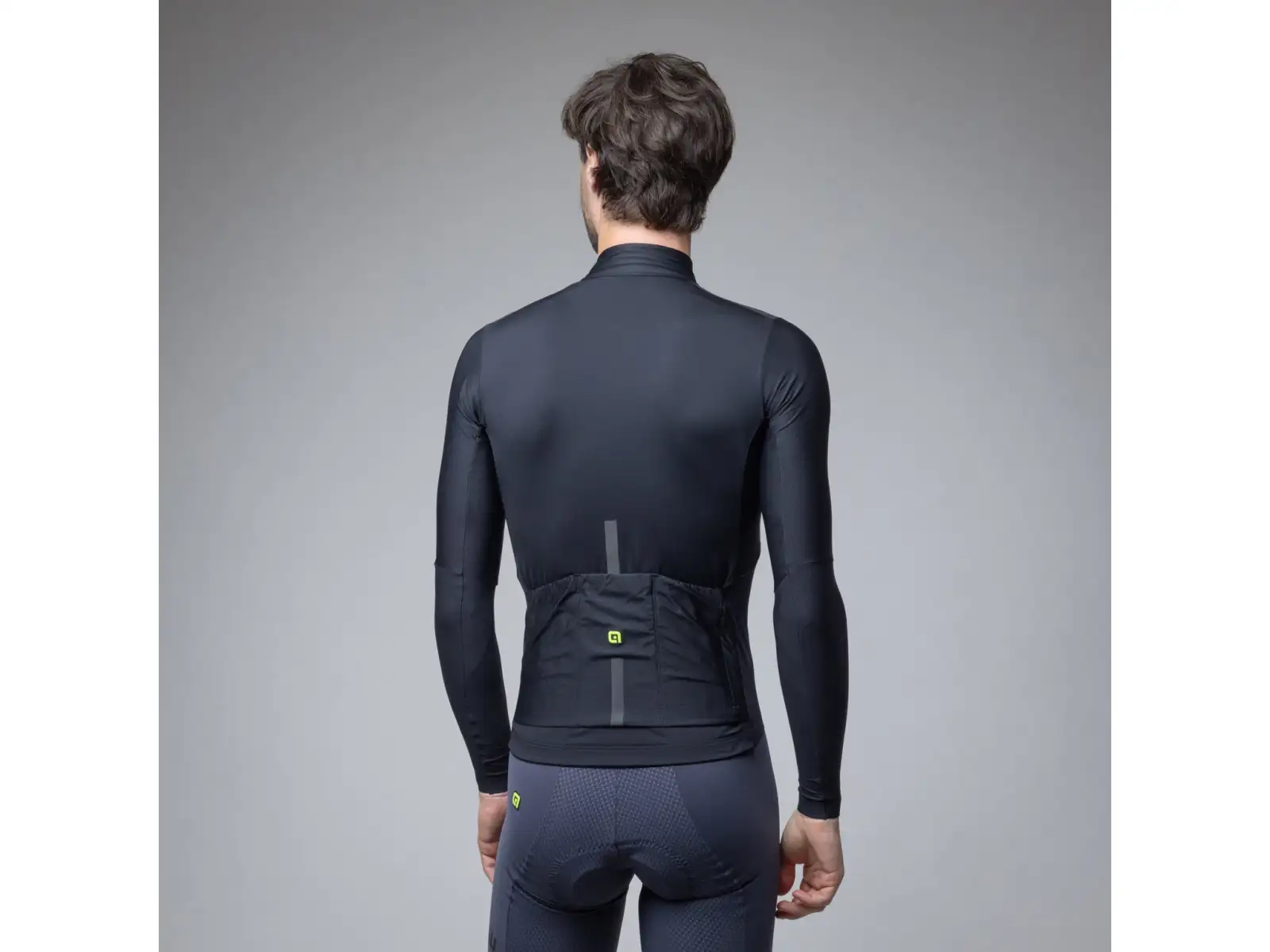 Alé R-EV1 Warm Race pánsky zateplený cyklistický dres Black