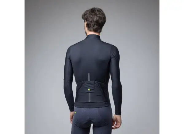 Alé R-EV1 Warm Race pánsky zateplený cyklistický dres Black