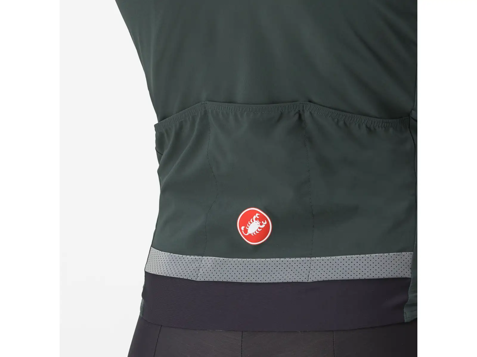 Castelli Beta RoS pánska bunda Rover Green/Red Orange