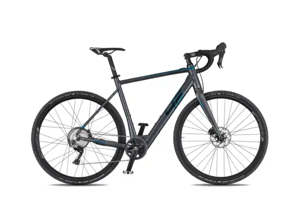 4Ever Engrave Pro gravel odľahčený elektrobicykel Titan/Metal Blue