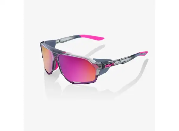 100% športové slnečné okuliare Norvik Polished Translucent Grey/Purple Multilayer