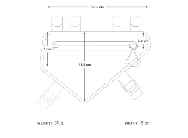 Apidura Racing rámová brašňa 1 l
