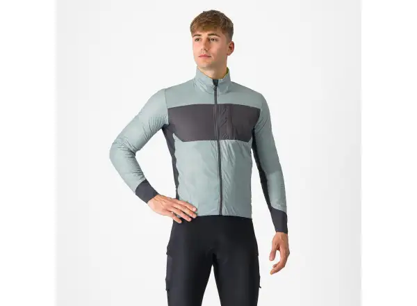 Castelli Unlimited Puffy pánska bunda Defender Green/Dark Grey