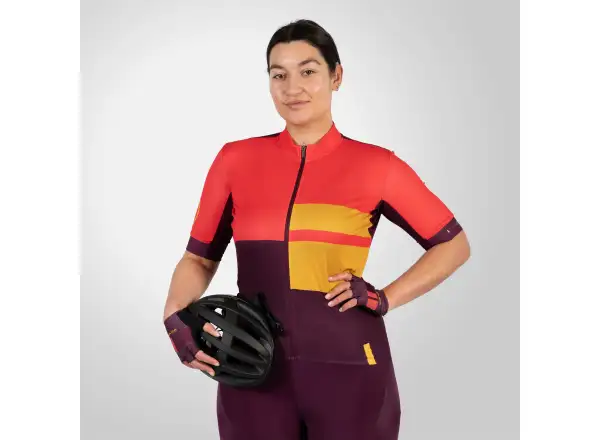 Endura FS260 Print dámsky dres krátky rukáv Pomegranate