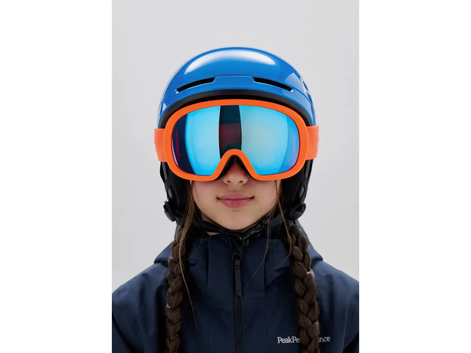 POC Fovea Mid lyžiarske okuliare Zink Orange/Partly Sunny Blue