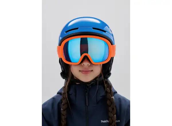 POC Fovea Mid lyžiarske okuliare Zink Orange/Partly Sunny Blue
