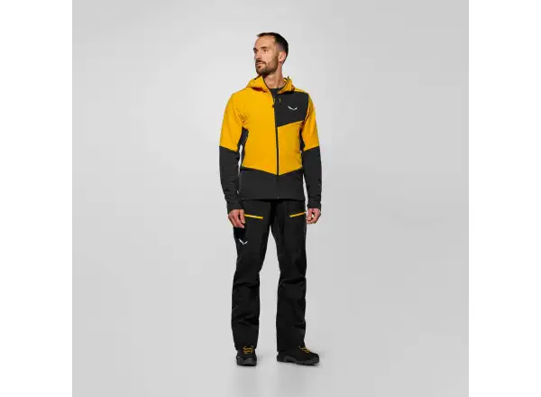 Salewa Ortles Fleece Pro Hooded pánska flísová mikina s kapucňou Gold