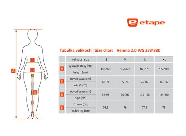 Etape Verena 2.0 WS dámske nohavice modrá