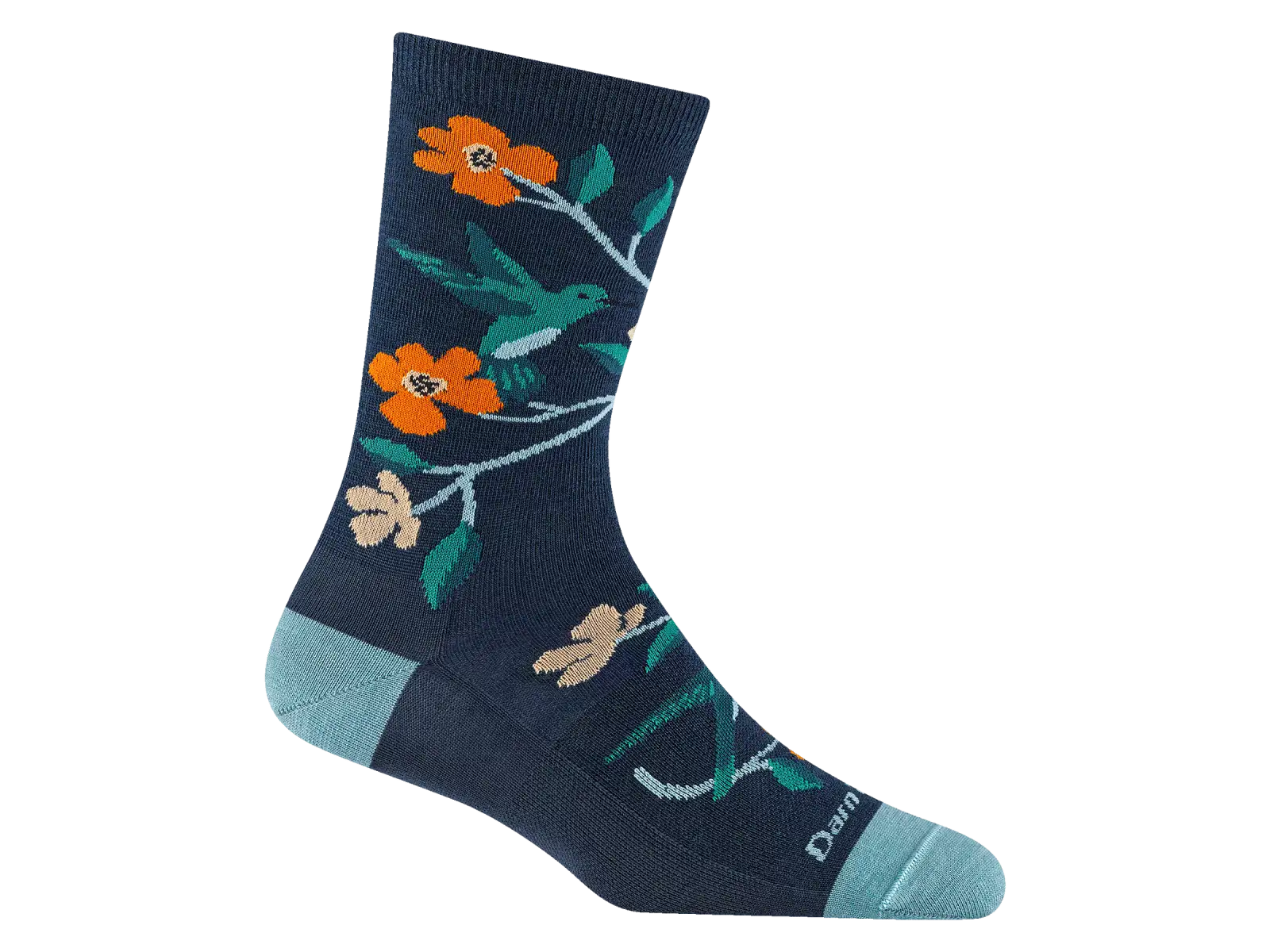 Darn Tough Birds of a Feather Crew Lightweight dámske ponožky Midnight