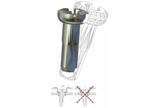 Sapim Polyax mosadzná vsuvka 12mm strieborná