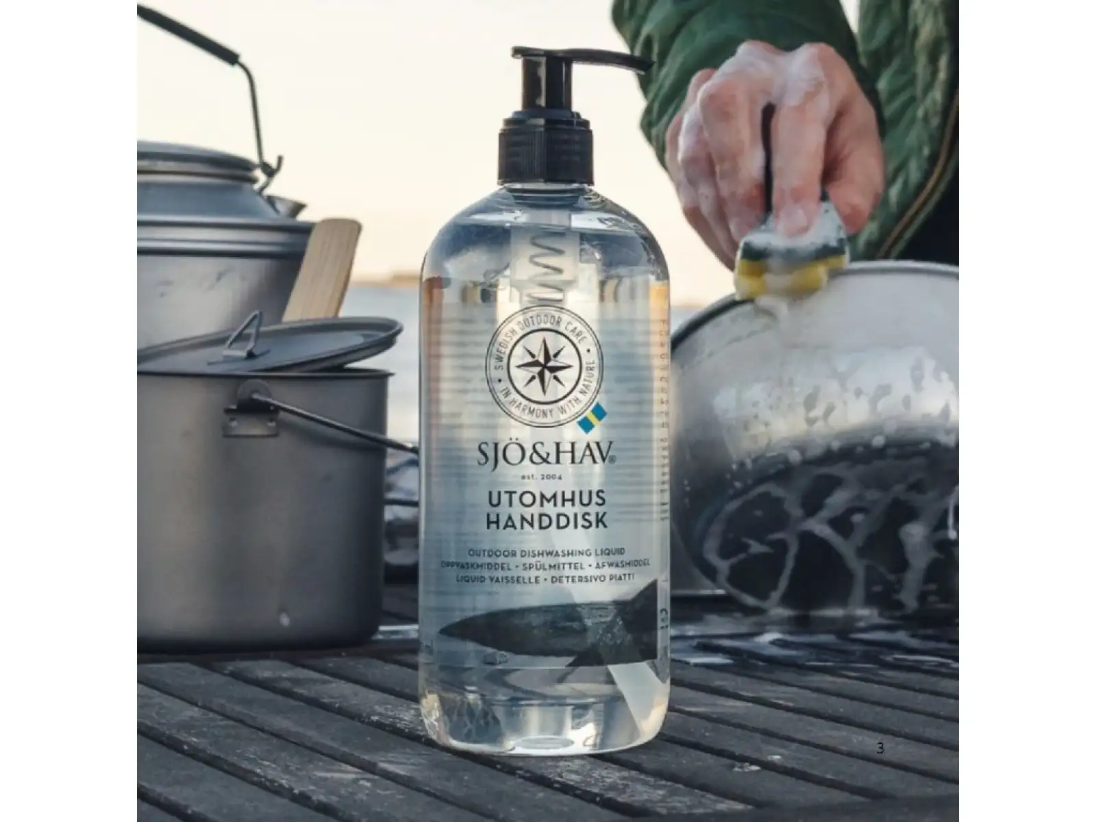 Sjö&Hav odbúrateľný outdoor čistiaci prostriedok na riad 500 ml