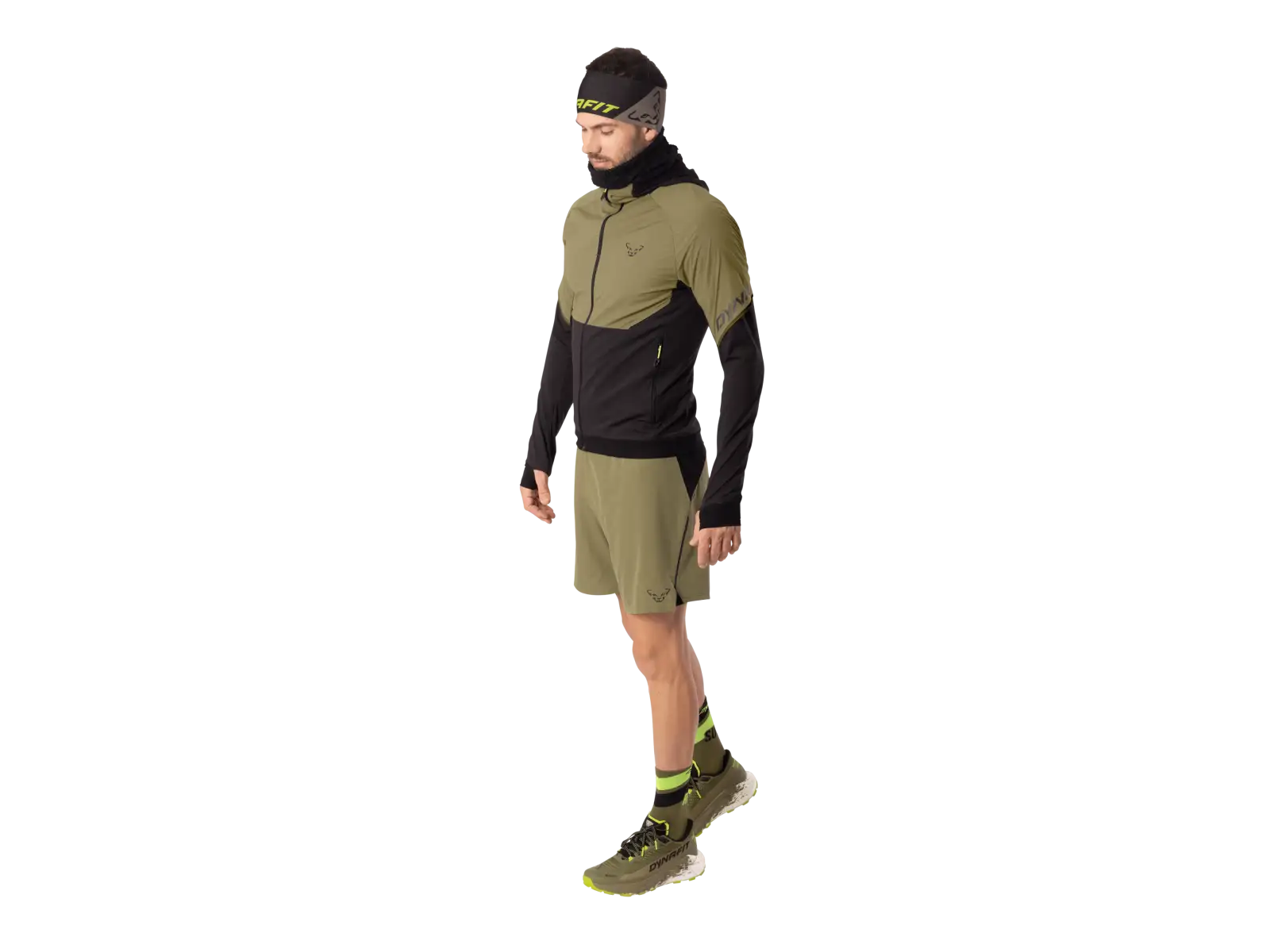 Dynafit Alpine Hybrid pánska bežecká bunda Military Green/Black Out