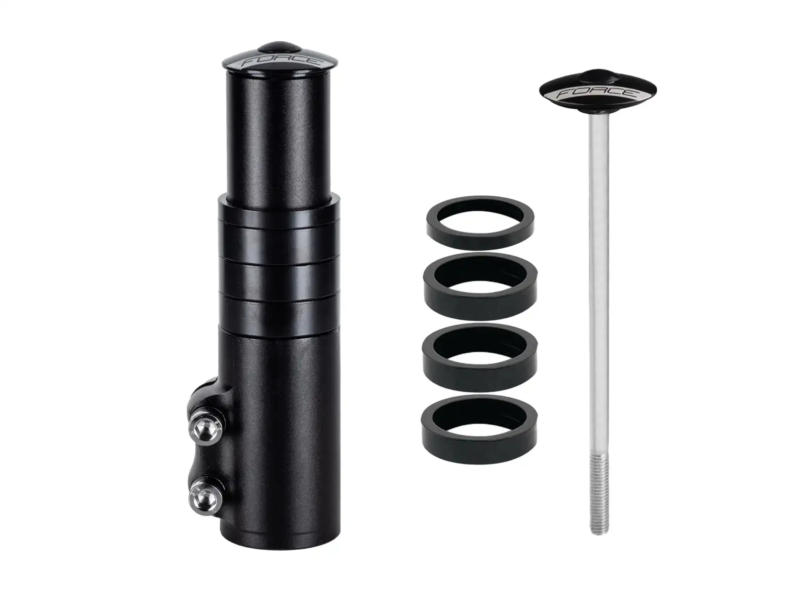 Force nadstavec redukcie vidlice 1 1/8''Al 132 mm čierna
