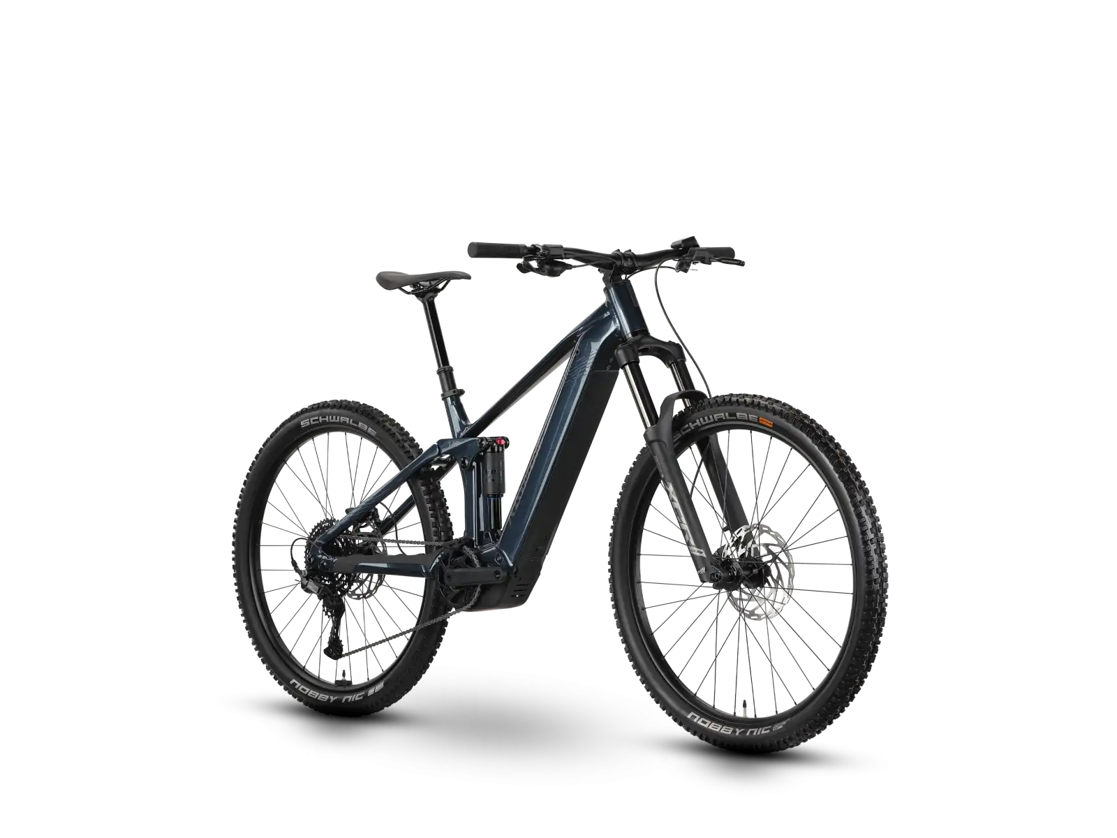 Raymon Korak Comp steelblue/taupe celoodpružený elektrobicykel