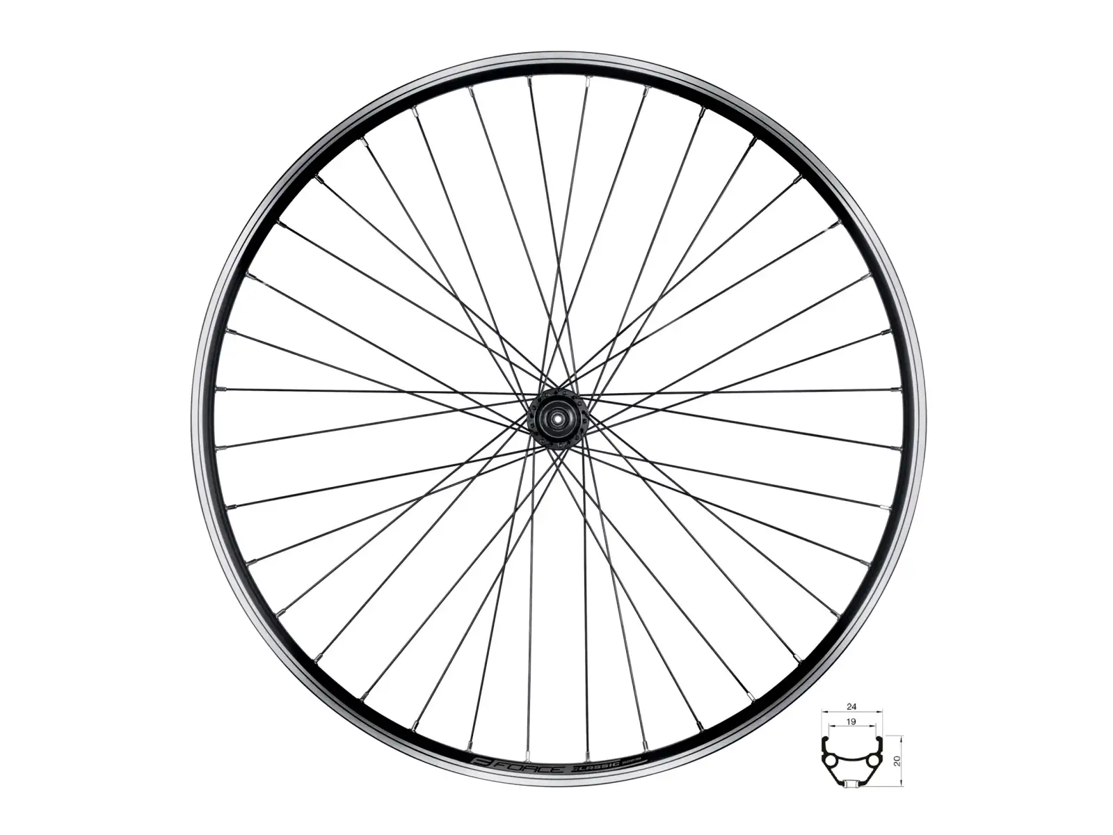Force Classic 29 zadné vypletené koleso náboj Shimano