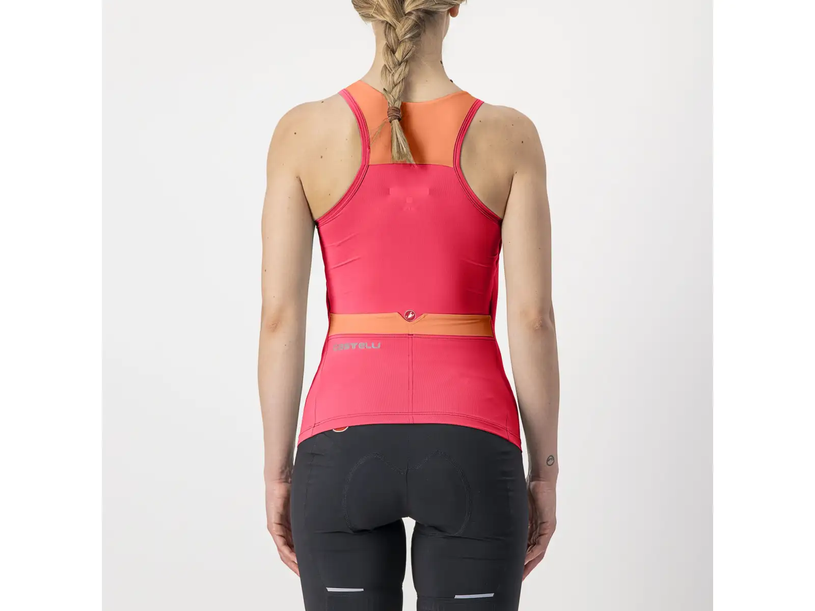 Castelli Solaris dámsky dres bez rukávov Hibiscus/Soft Orange
