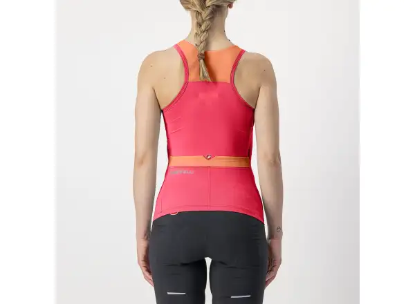 Castelli Solaris dámsky dres bez rukávov Hibiscus/Soft Orange