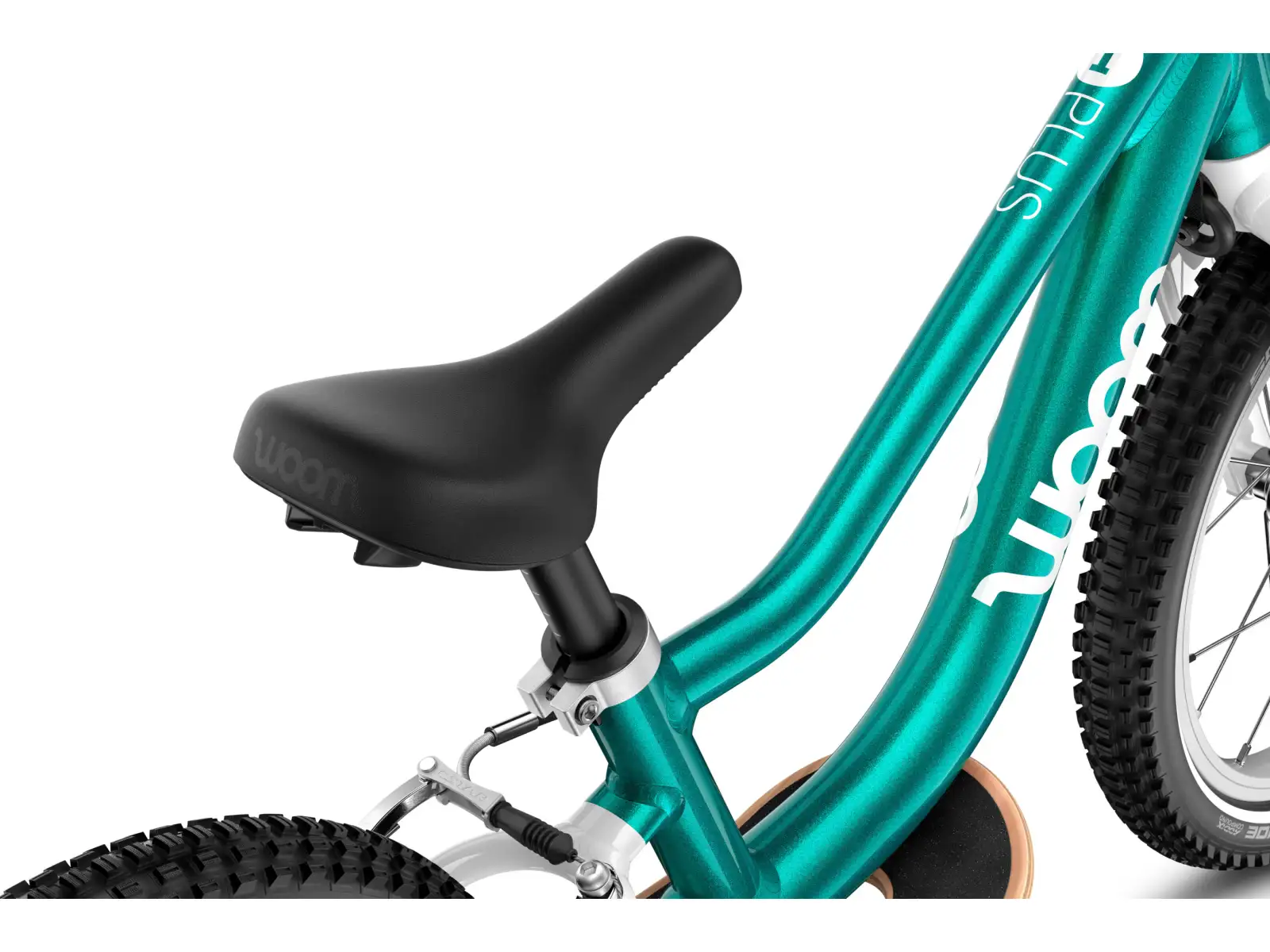 Woom GO 1 Plus Metallic Turquoise 14 detské odrážadlo